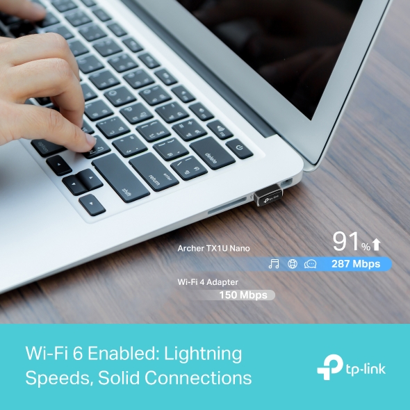 TP-LINK AX300 NANO WI-FI 6 WIRELESS USB ADAPTER ARCHER TX1U NANO - Image 5