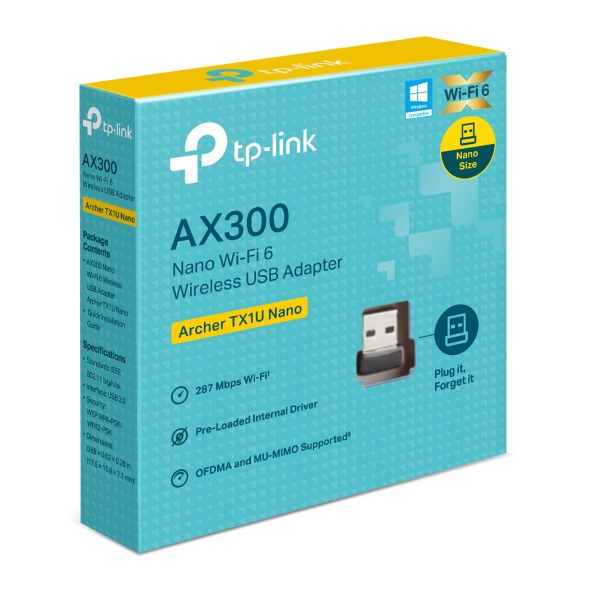 TP-LINK AX300 NANO WI-FI 6 WIRELESS USB ADAPTER ARCHER TX1U NANO - Image 8