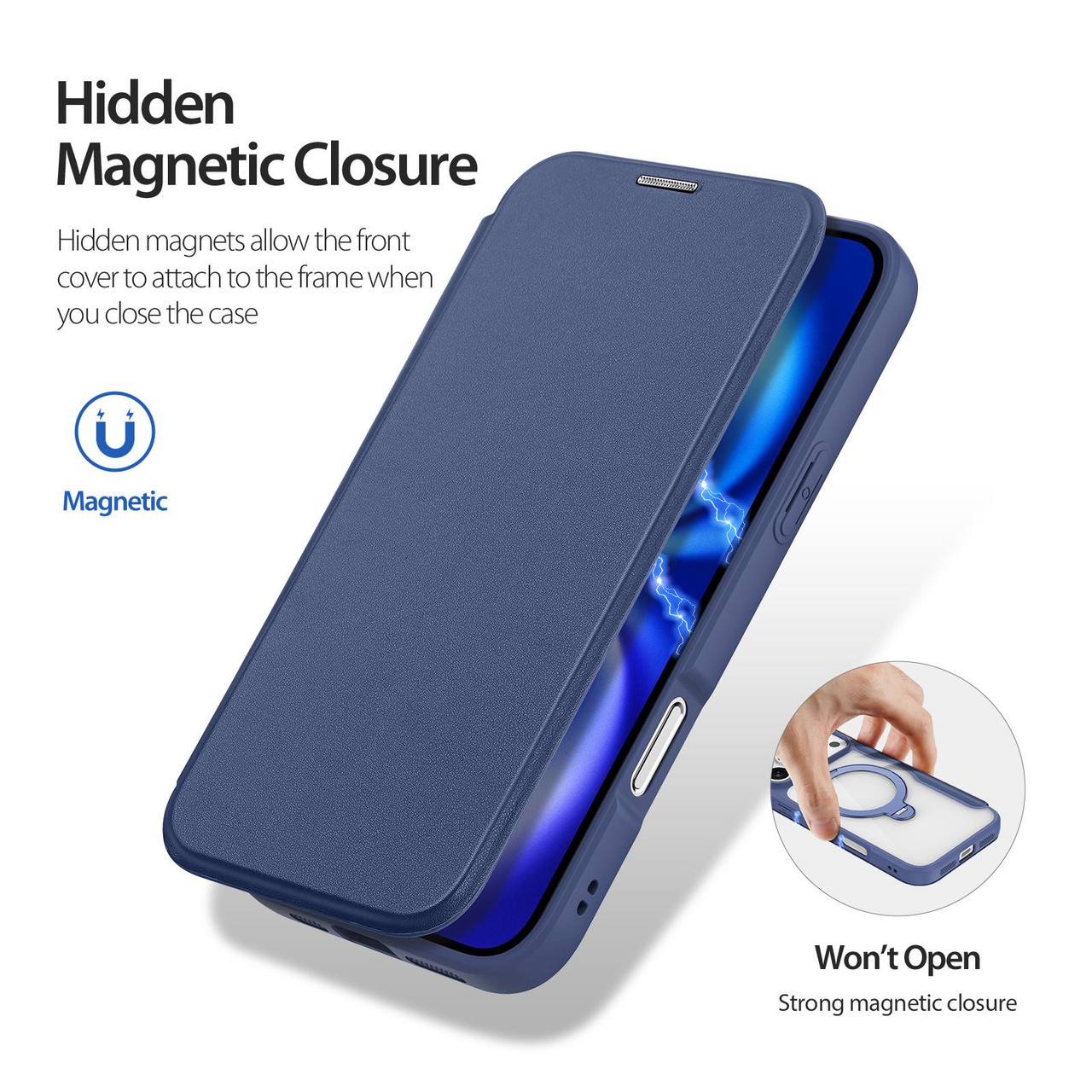 DUX DUCIS IPHONE 17 PRO MAX SKIN X PRO CASE WITH MAGNETIC STAND BLUE SKIN-X0509 - Image 2