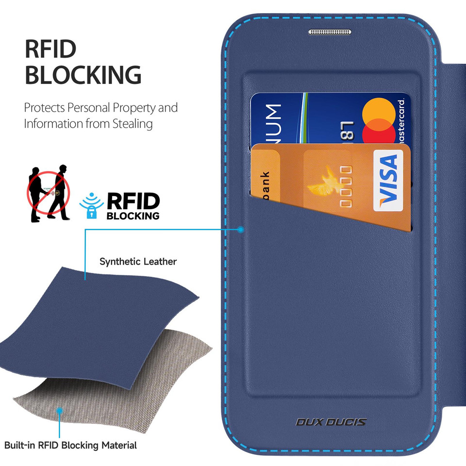 DUX DUCIS IPHONE 17 PRO SKIN X PRO CASE WITH MAGNETIC STAND BLUE SKIN-X0506 - Image 5
