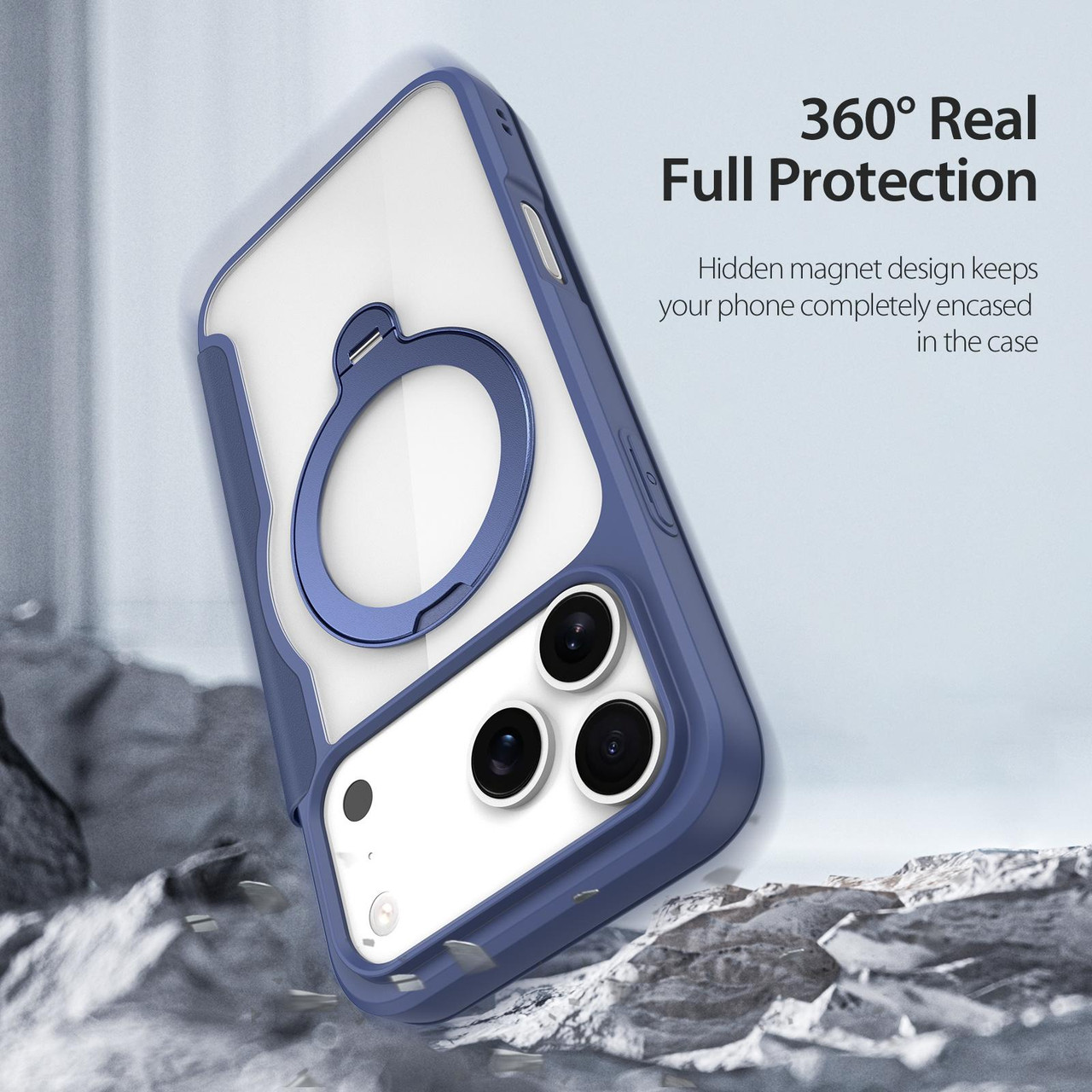 DUX DUCIS IPHONE 17 PRO SKIN X PRO CASE WITH MAGNETIC STAND BLUE SKIN-X0506 - Image 7