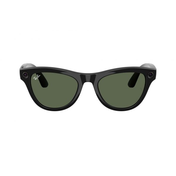 RAYBAN META SKYLER SUNGLASSES F SHINY BLACK L G15 GREEN RW4010 - Image 4