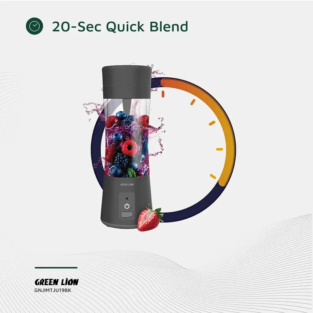 GREEN LION JUICE MATE PORTABLE JUICER 380ML WHITE GNJIMTJU19WH - Image 5