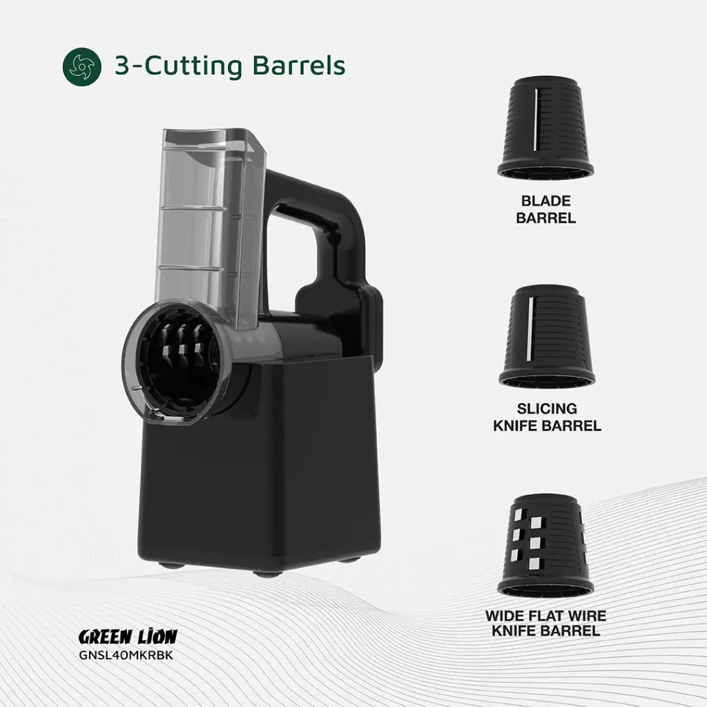 GREEN LION SALAD MAKER SLICING CHOPPING SHREDDING BLACK GNSL40MKRBK - Image 3