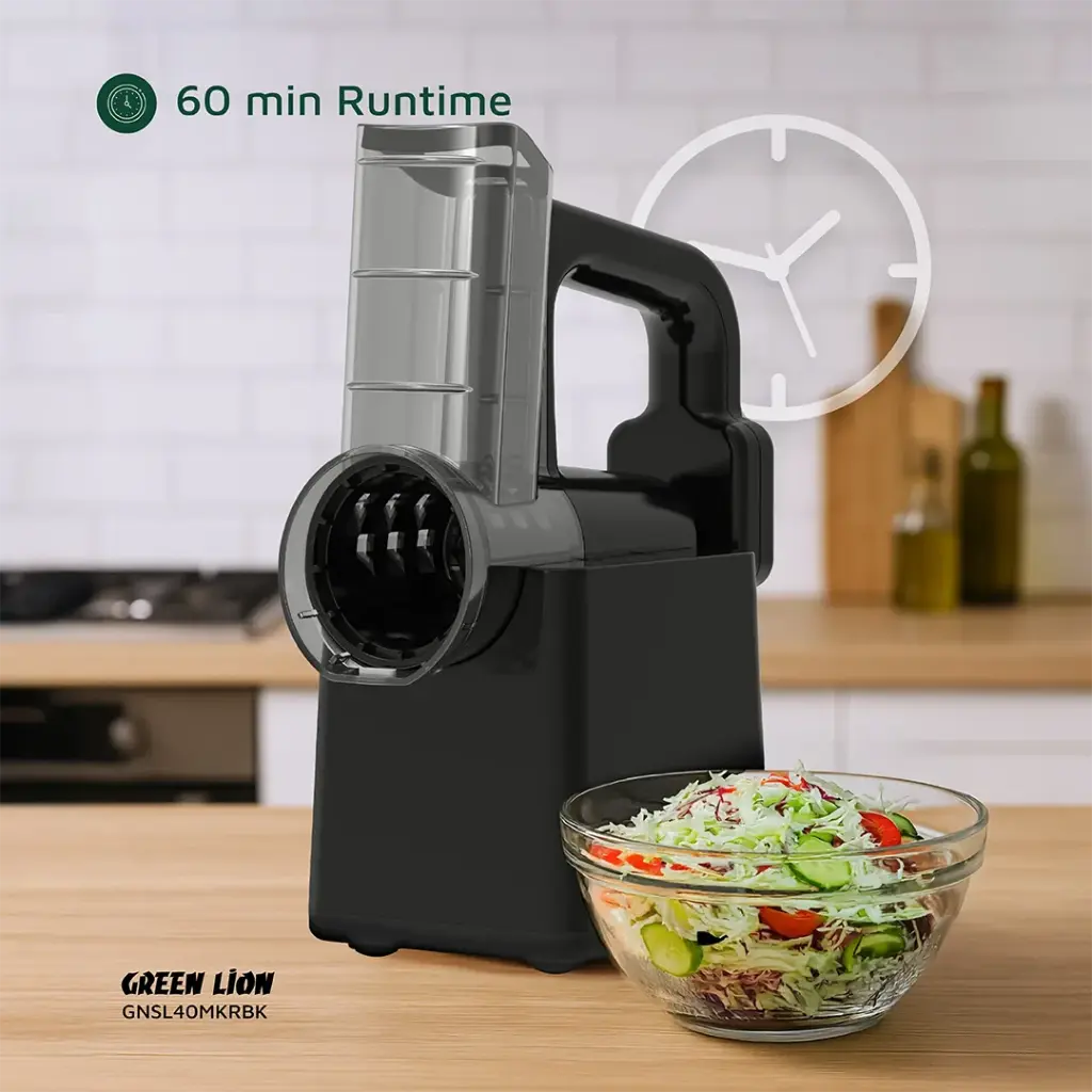 GREEN LION SALAD MAKER SLICING CHOPPING SHREDDING BLACK GNSL40MKRBK - Image 6