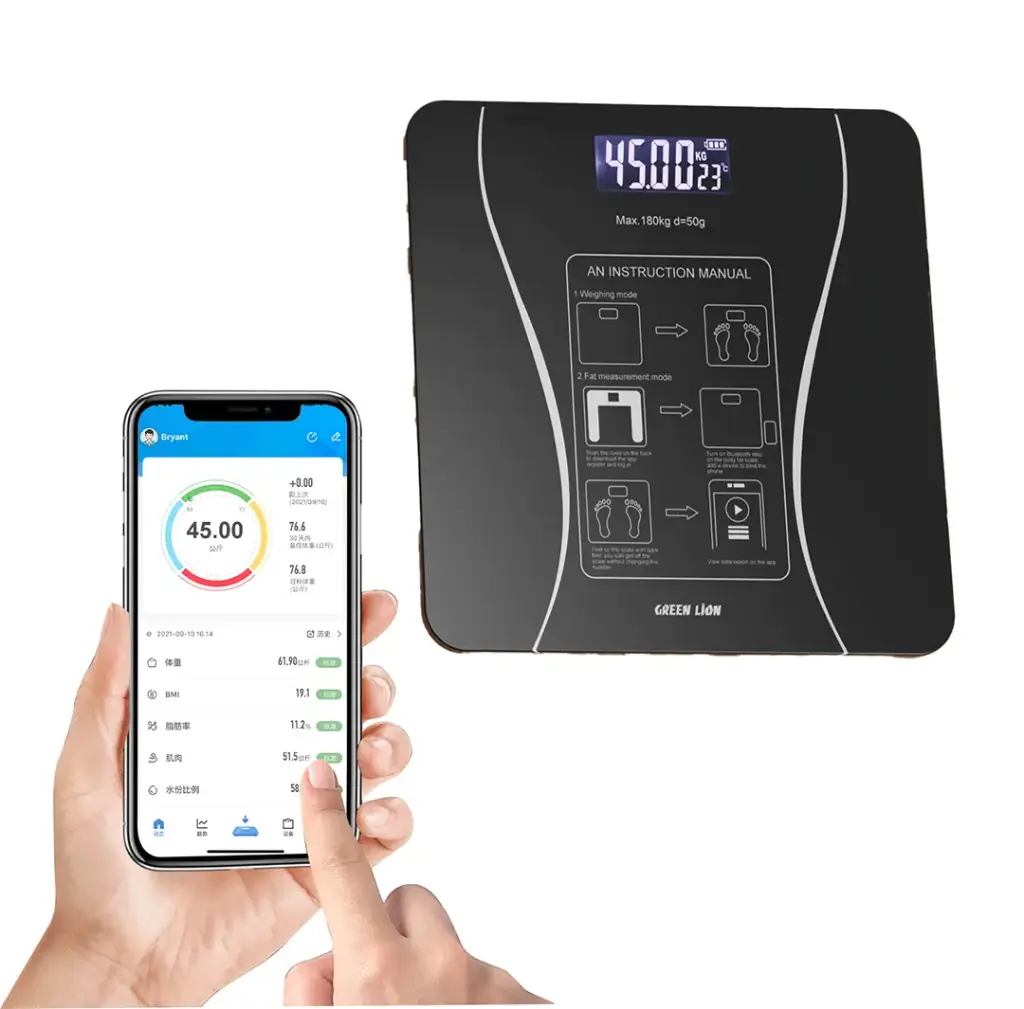 GREEN LION SMART BODY SCALE LITE BLACK GNSBSCLLTEBK - Image 3