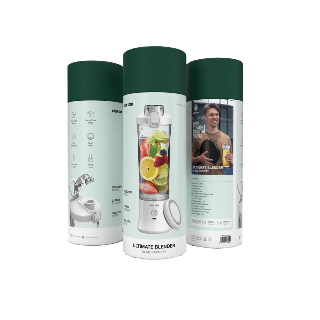 GREEN LION ULTIMATE BLENDER 600ML WHITE GNULTBLDRWH - Image 2