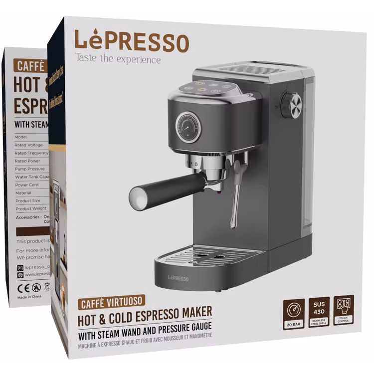 LEPRESSO CAFFE VIRTUOSO HOT&COLD ESPRESSO MAKER GREY LPCFFTEM0072GY - Image 4