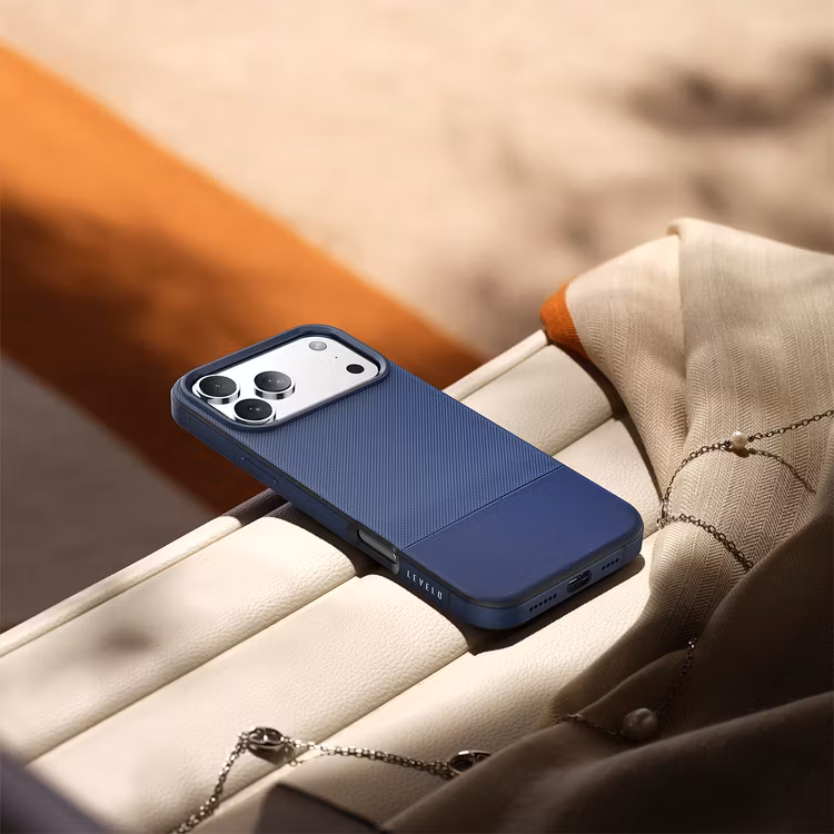 LEVELO IPHONE 17 PRO LEVELO CUIR CASE MIDNIGHT BLUE LVLCUIR17PMNBL - Image 6