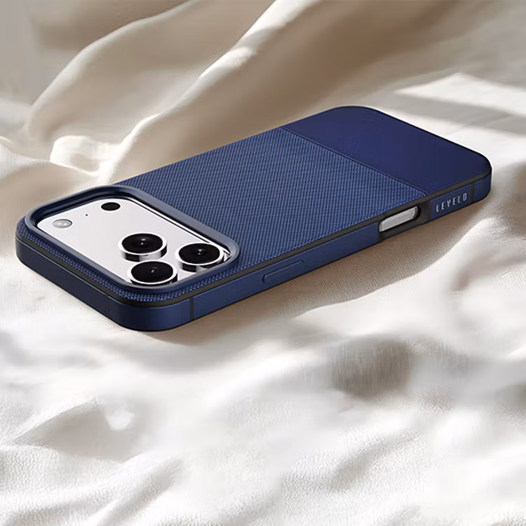 LEVELO IPHONE 17 PRO LEVELO CUIR CASE MIDNIGHT BLUE LVLCUIR17PMNBL - Image 4