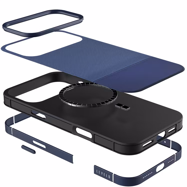 LEVELO IPHONE 17 PRO LEVELO CUIR CASE MIDNIGHT BLUE LVLCUIR17PMNBL - Image 10