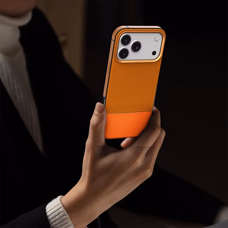 LEVELO IPHONE 17 PRO LEVELO CUIR CASE SUNRISE ORANGE LVLCUIR17PSORG - Image 4
