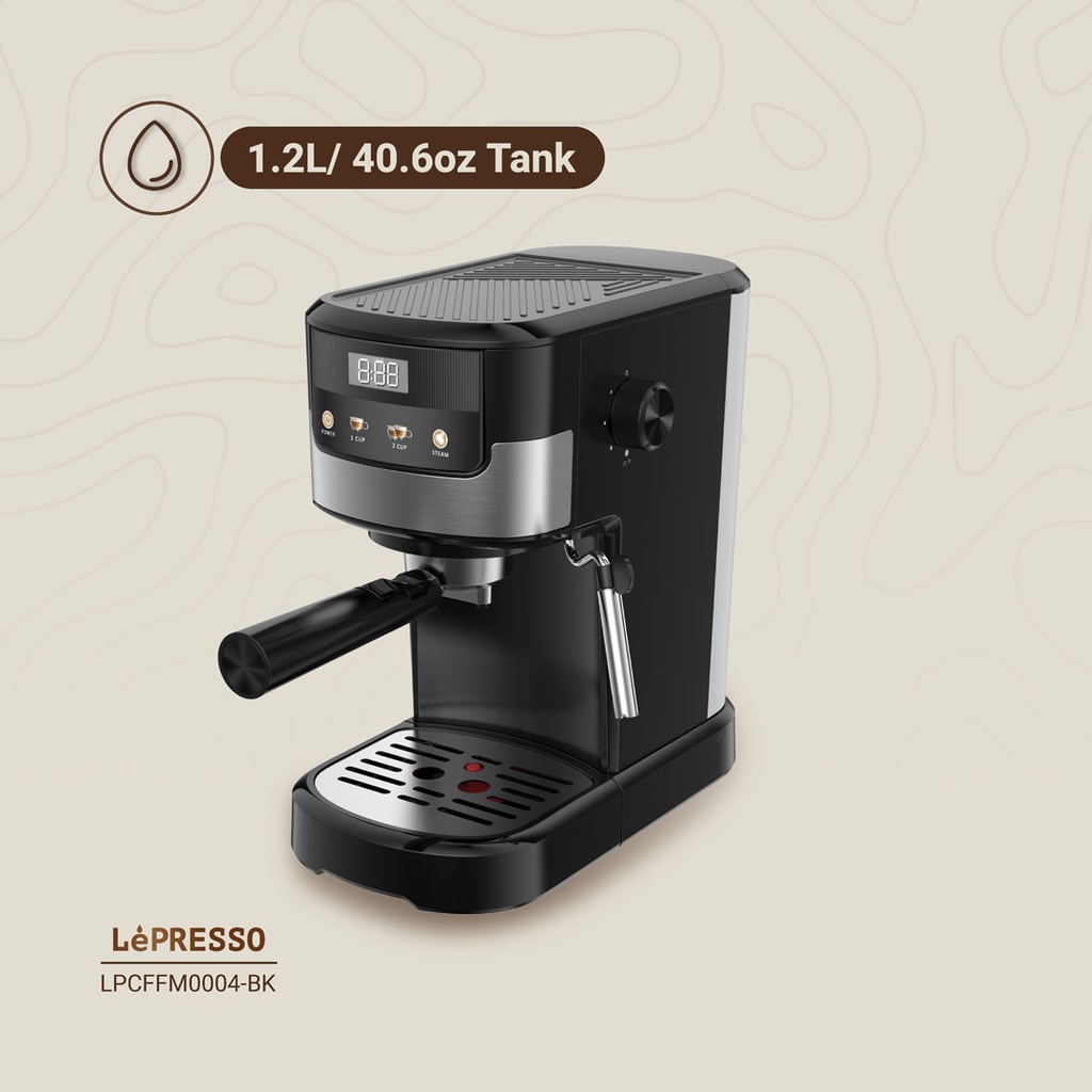 LEPRESSO BREAKFAST TRIO TOASTER DRIP COFFEE KETTTLE LP009 BLACK LPCFFM0009-BK - Image 8