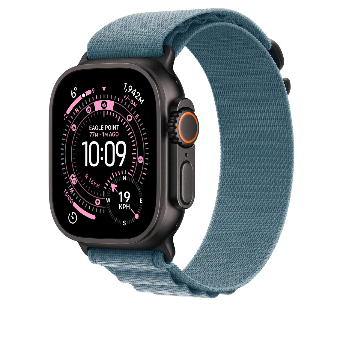 APPLE WATCH 49MM LIGHT BLUE BLACK TITANIUM ALPINE LOOP L-MG9M4ZM/A - Image 2