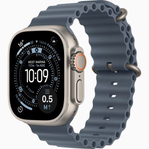 APPLE WATCH 49MM ANCHOR BLUE NATURAL TITANIUM OCEAN BAND XL-MGCE4ZM/A