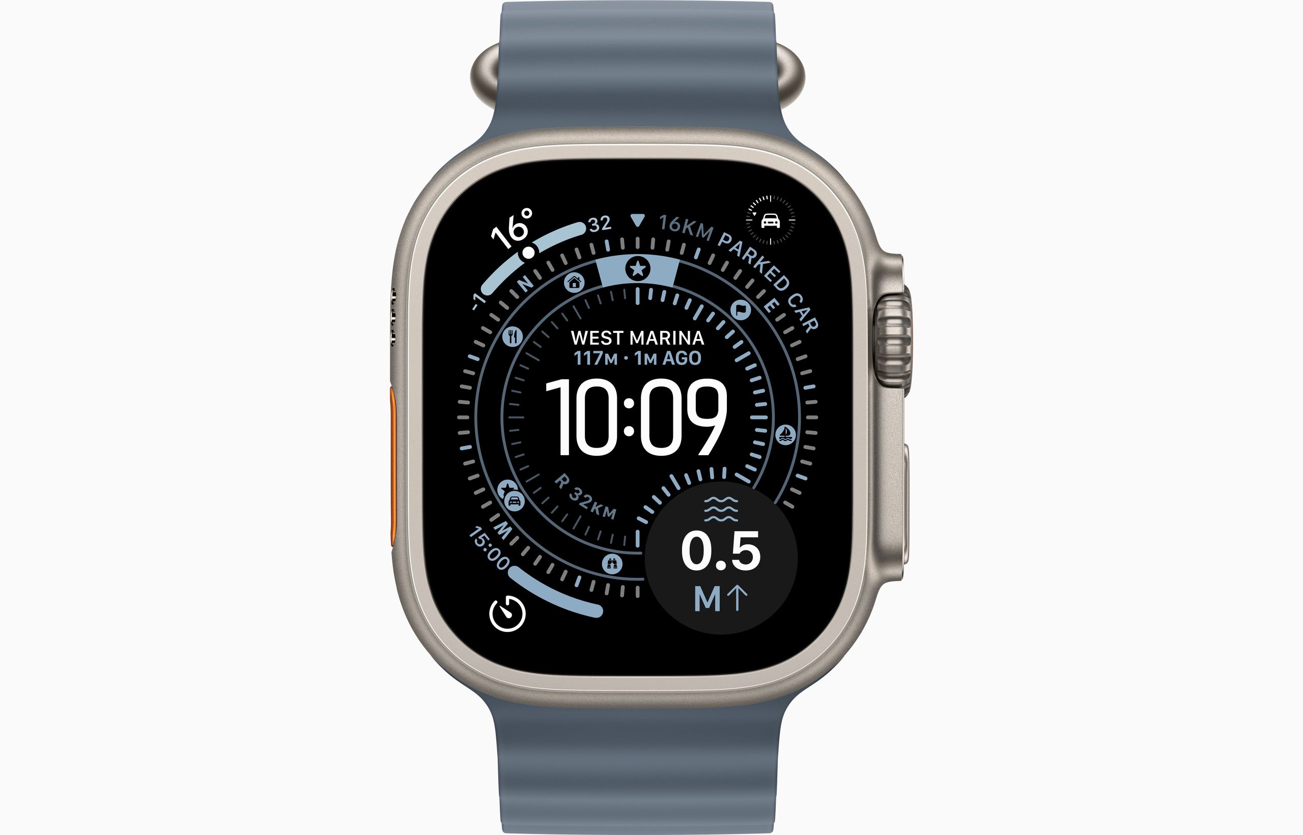 APPLE WATCH 49MM ANCHOR BLUE NATURAL TITANIUM OCEAN BAND XL-MGCE4ZM/A - Image 2