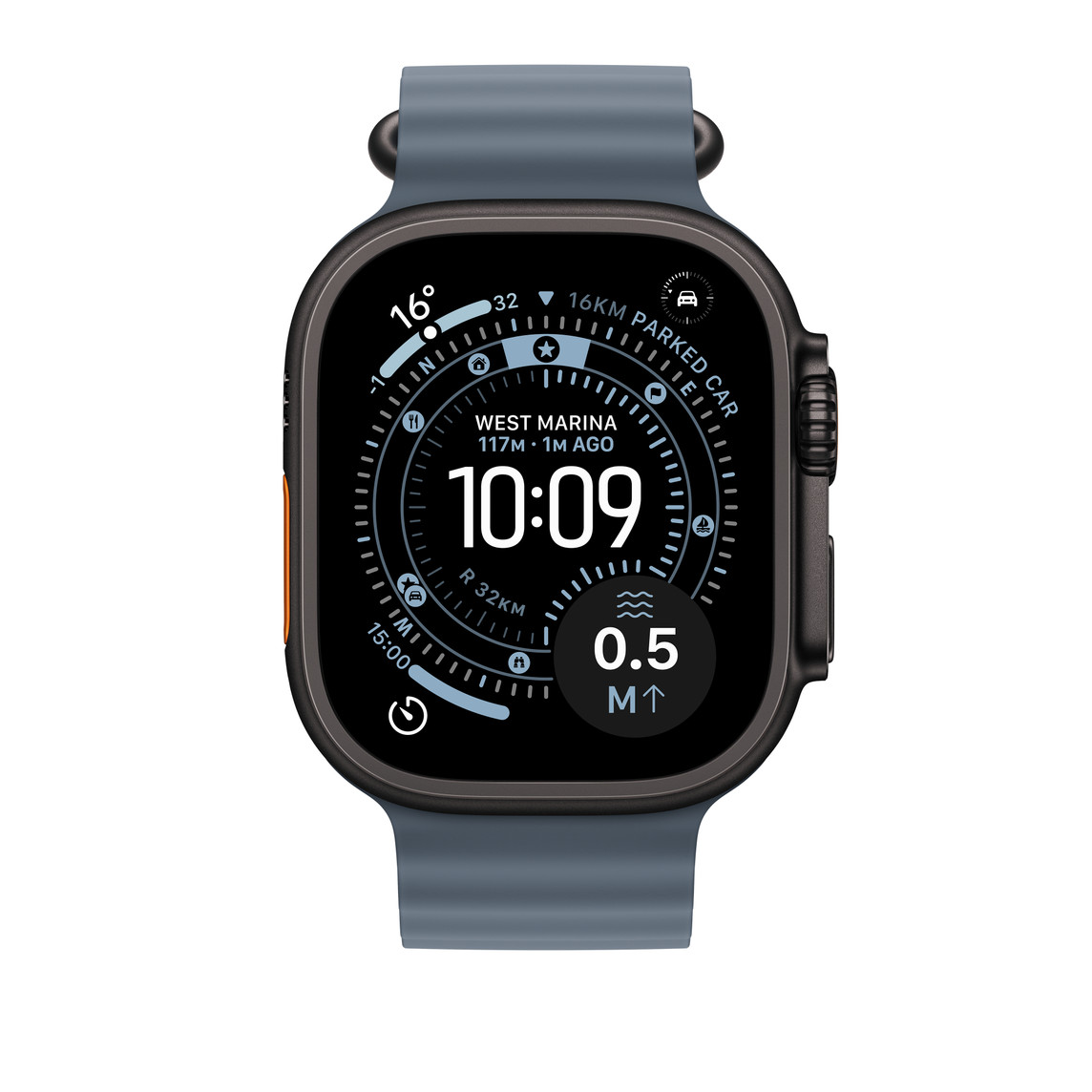 APPLE WATCH 49MM ANCHOR BLUE BLACK TITANIUM OCEAN BAND-MGCJ4ZM/A - Image 2