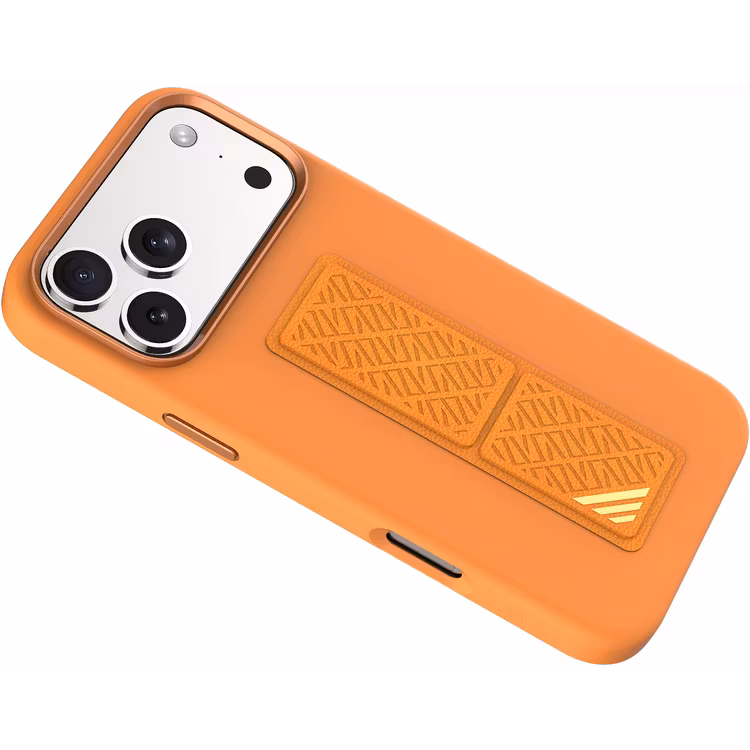 LEVELO IPHONE 17 PRO MAX MORPHIX SILICONE CASE WITH LEATHER GRIP ORANGE LVLMRPS17PMORG - Image 3