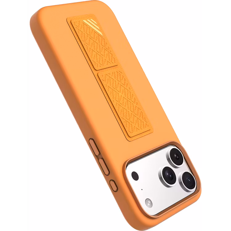 LEVELO IPHONE 17 PRO MAX MORPHIX SILICONE CASE WITH LEATHER GRIP ORANGE LVLMRPS17PMORG - Image 4