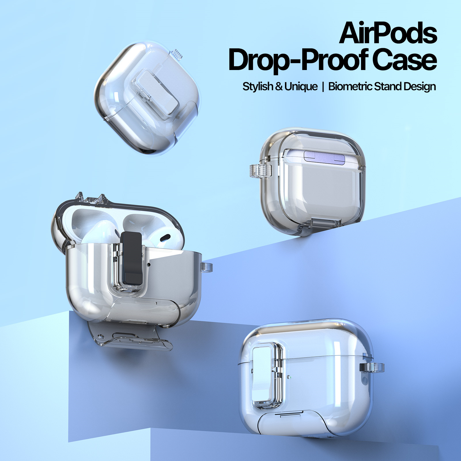 DUX DUCIS AIRPODS 4 CLEAR VERSATILE 6TH GENERATION HEADPHONE PECR SERIES CASE TRANSPARENT PECR0001 - Image 3