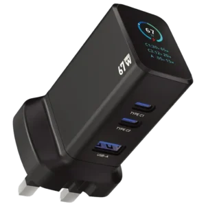 POWEROLOGY GANEX 67W MUTI PORT ADATER BLACK PWC2417BK