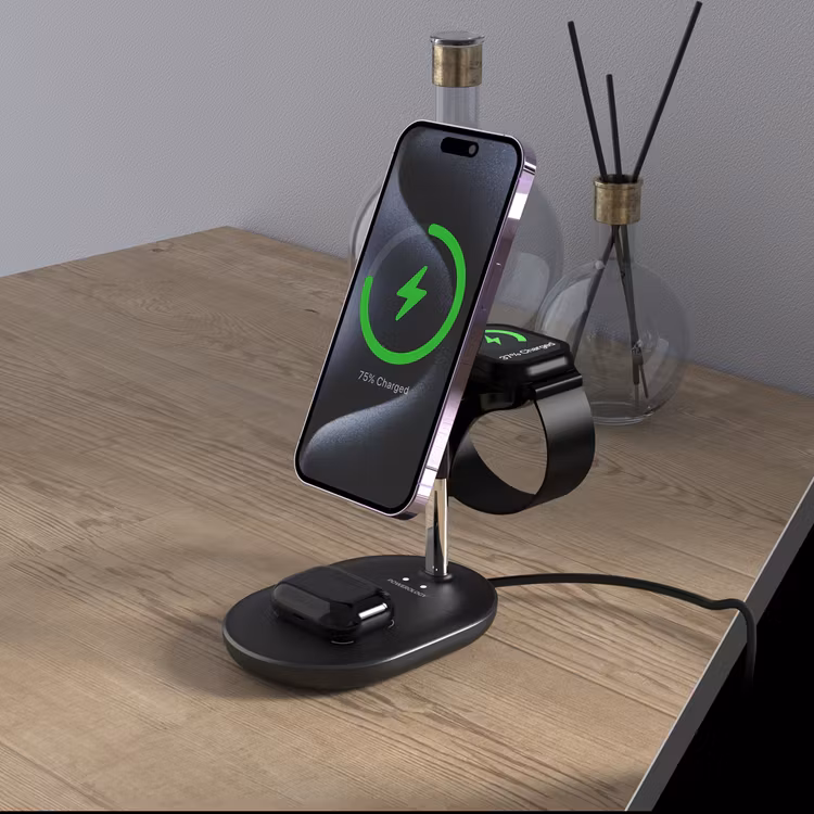 POWEROLOGY FLOREA WIRELESS CHARGING STAND BLACK PWK3000BK - Image 3