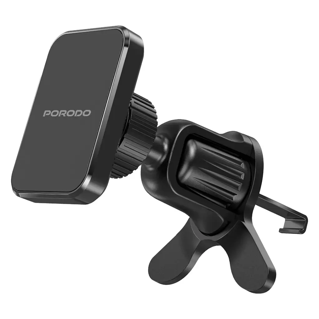 PORODO DUAL MOUNT MAGNETIC PHONE HOLDER WITH DASH & AIR VENT BLACK PDHSM35BK - Image 2