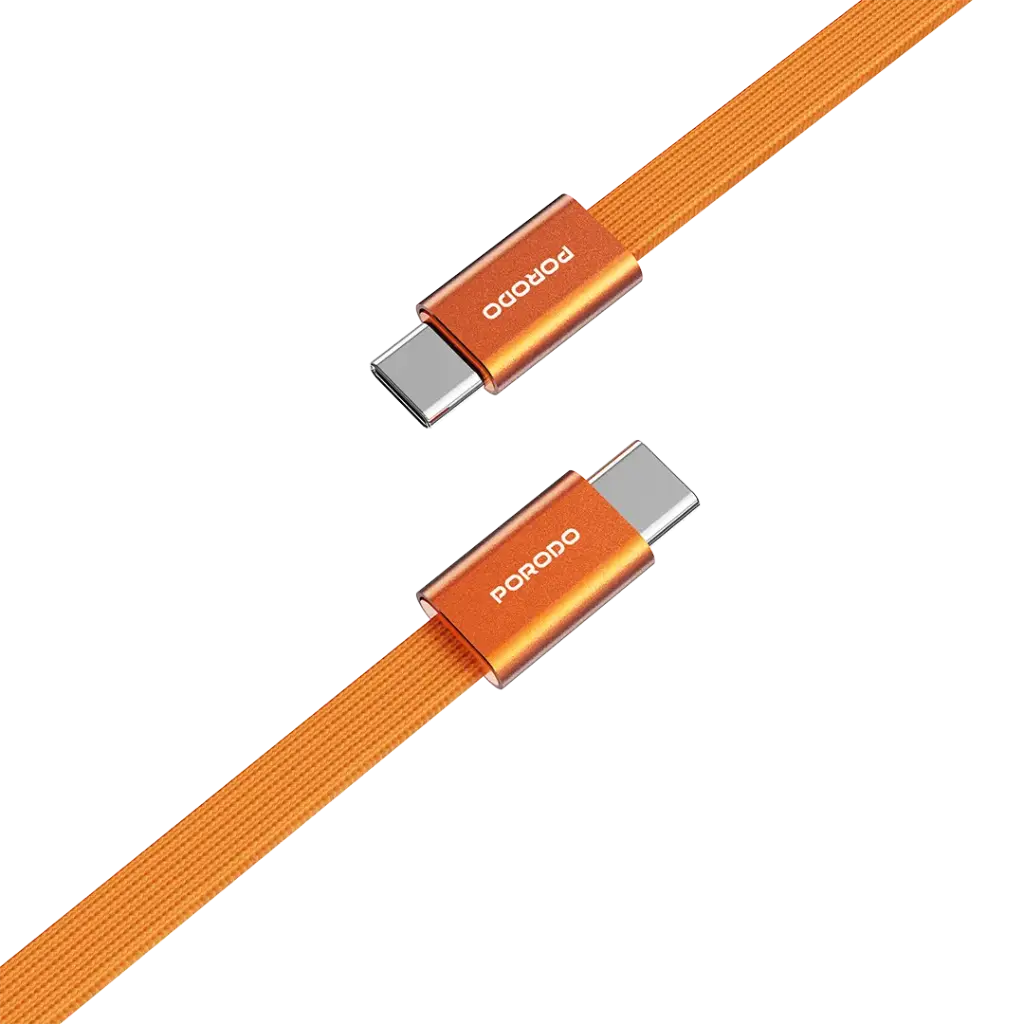 PORODO HIGH SPEED USB-C BRAIDED CABLE PD60WCBS0G - Image 2