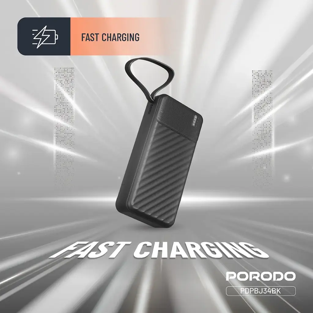 PORODO PIANO 20000MAH POWER BANK BLACK PDPBJ34BK - Image 8