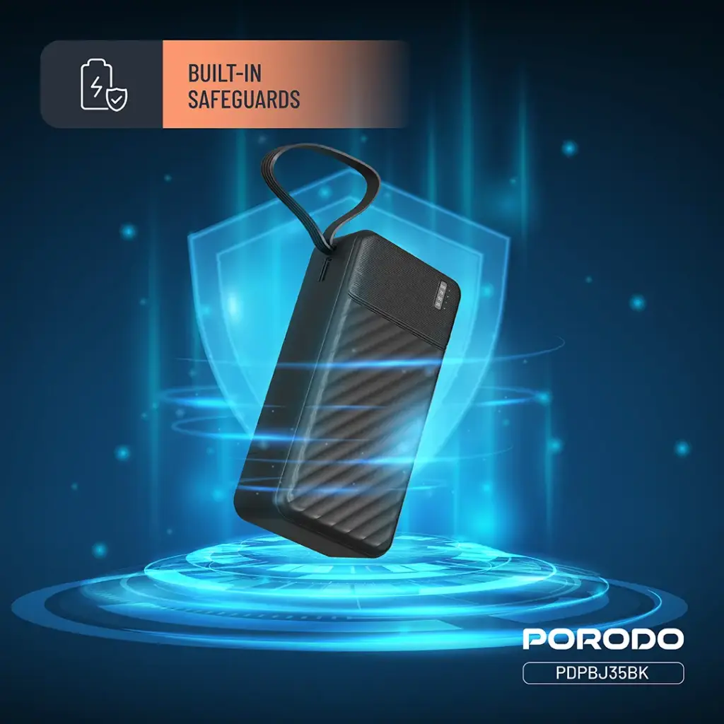 PORODO PIANO 30000MAH POWER BANK BLACK PDPBJ35BK - Image 6