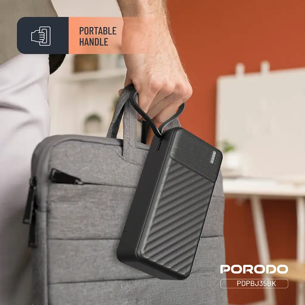 PORODO PIANO 30000MAH POWER BANK BLACK PDPBJ35BK - Image 4