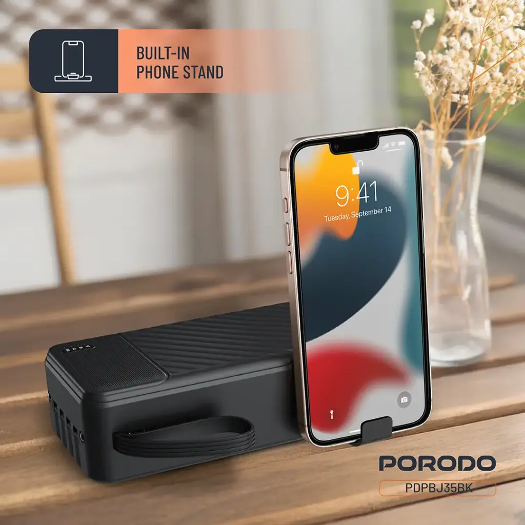PORODO PIANO 30000MAH POWER BANK BLACK PDPBJ35BK - Image 5