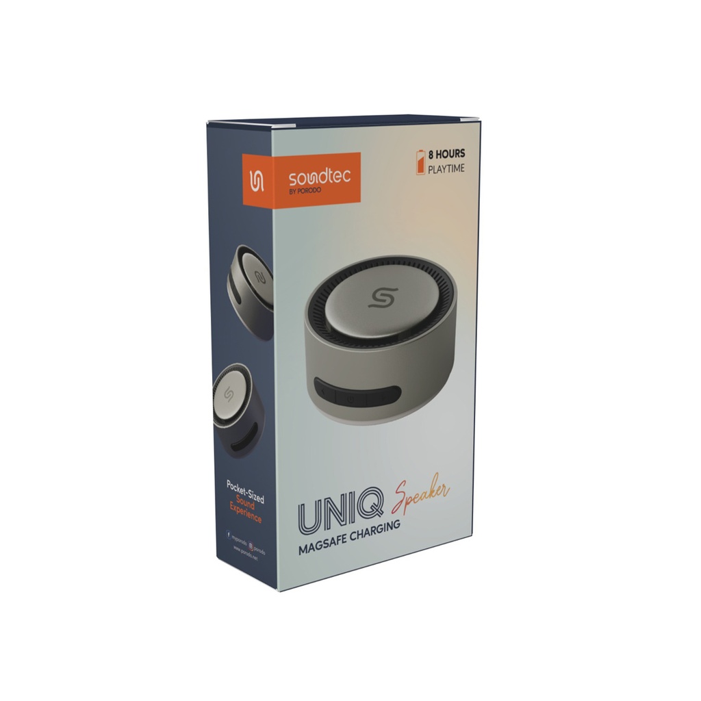 PORODO SOUNDTEC UNIQ SPEAKER WITH MAGSAFE CHARGING TITANIUM PD-STMWBS-TI - Image 2