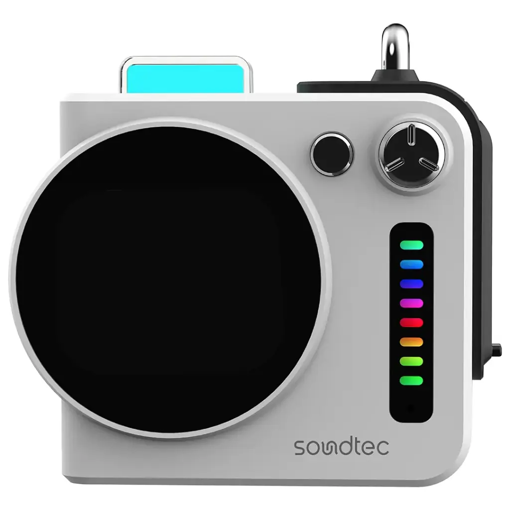 PORODO SOUNDTECH VIBEGO MINI RGB SPEAKER WHITE PDSTQS001WH - Image 2