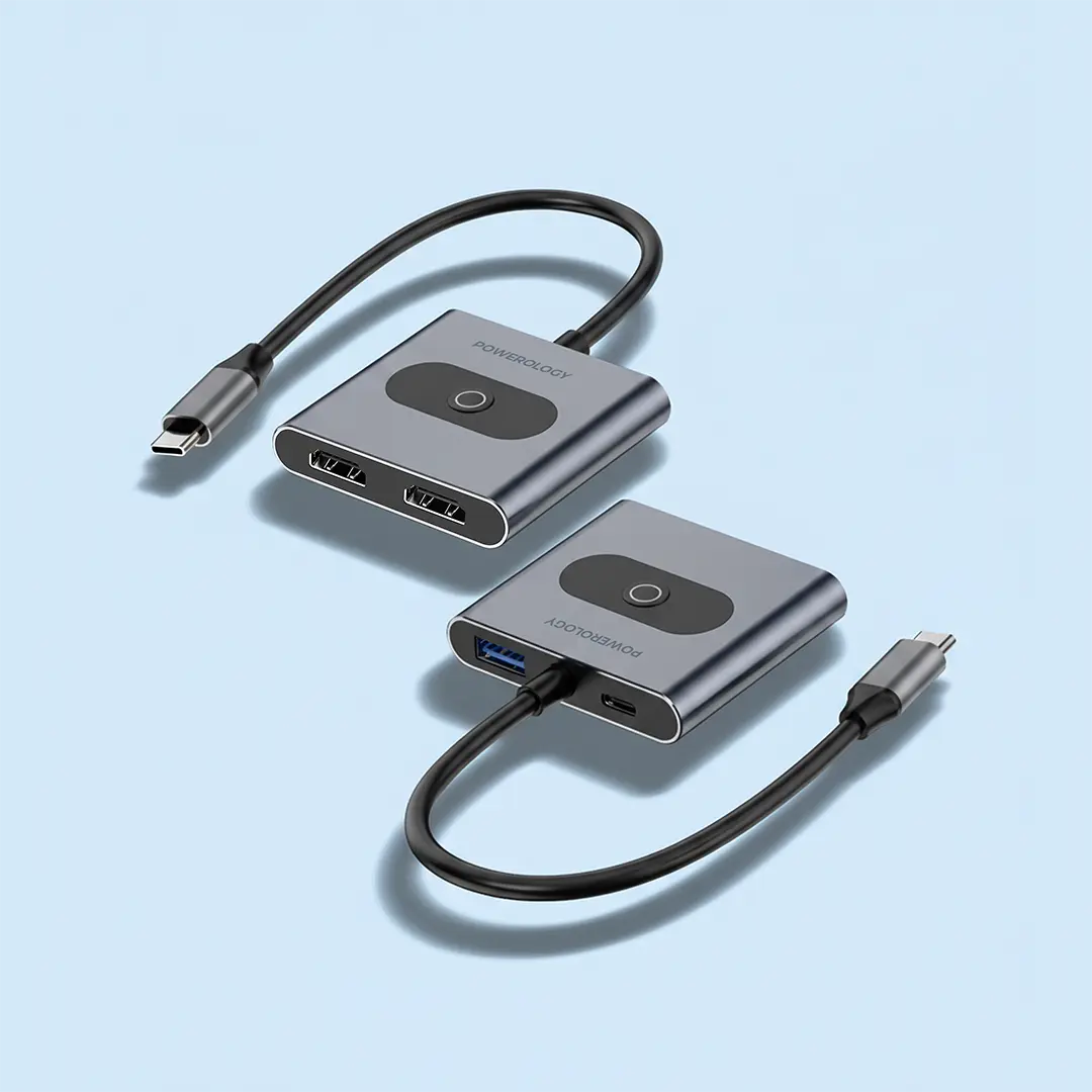 POWEROLOGY 4 IN 1 USB C MULTI FUNCTION HUB PWFX2508AGY - Image 4