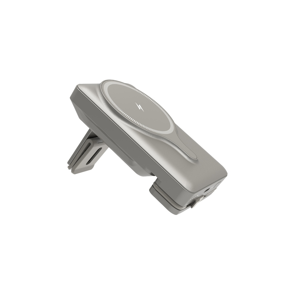 POWEROLOGY 5000MAH POWER BANK MAGSAFE CHARING AIR-VENT MOUNT 20PD TITANIUM PPBCHA32TI - Image 4