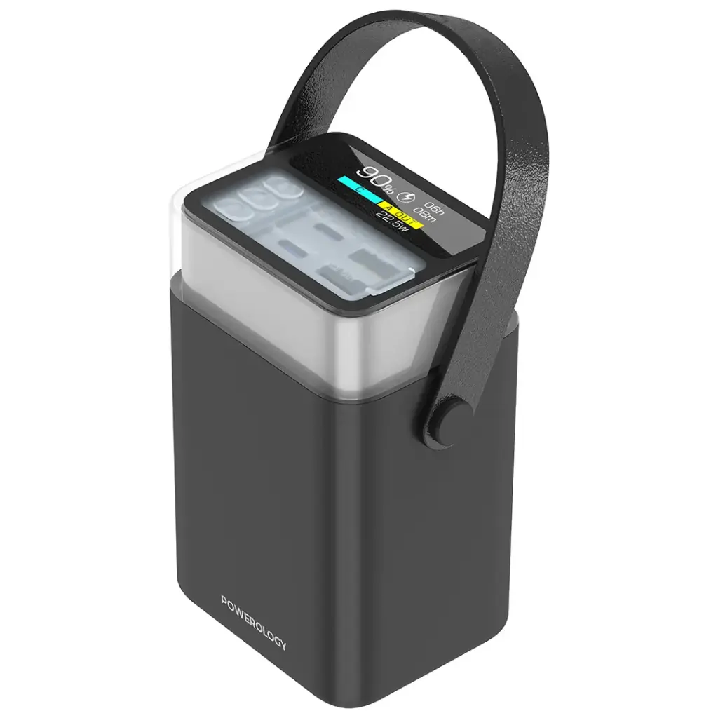 POWEROLOGY HALO BEAM 40000MAH POWERBANK PD65W BLACK PPBCHA92BK - Image 5