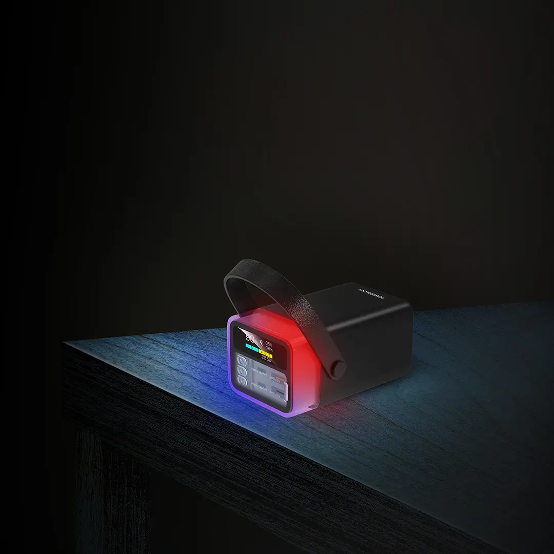 POWEROLOGY HALO BEAM 40000MAH POWERBANK PD65W BLACK PPBCHA92BK - Image 2