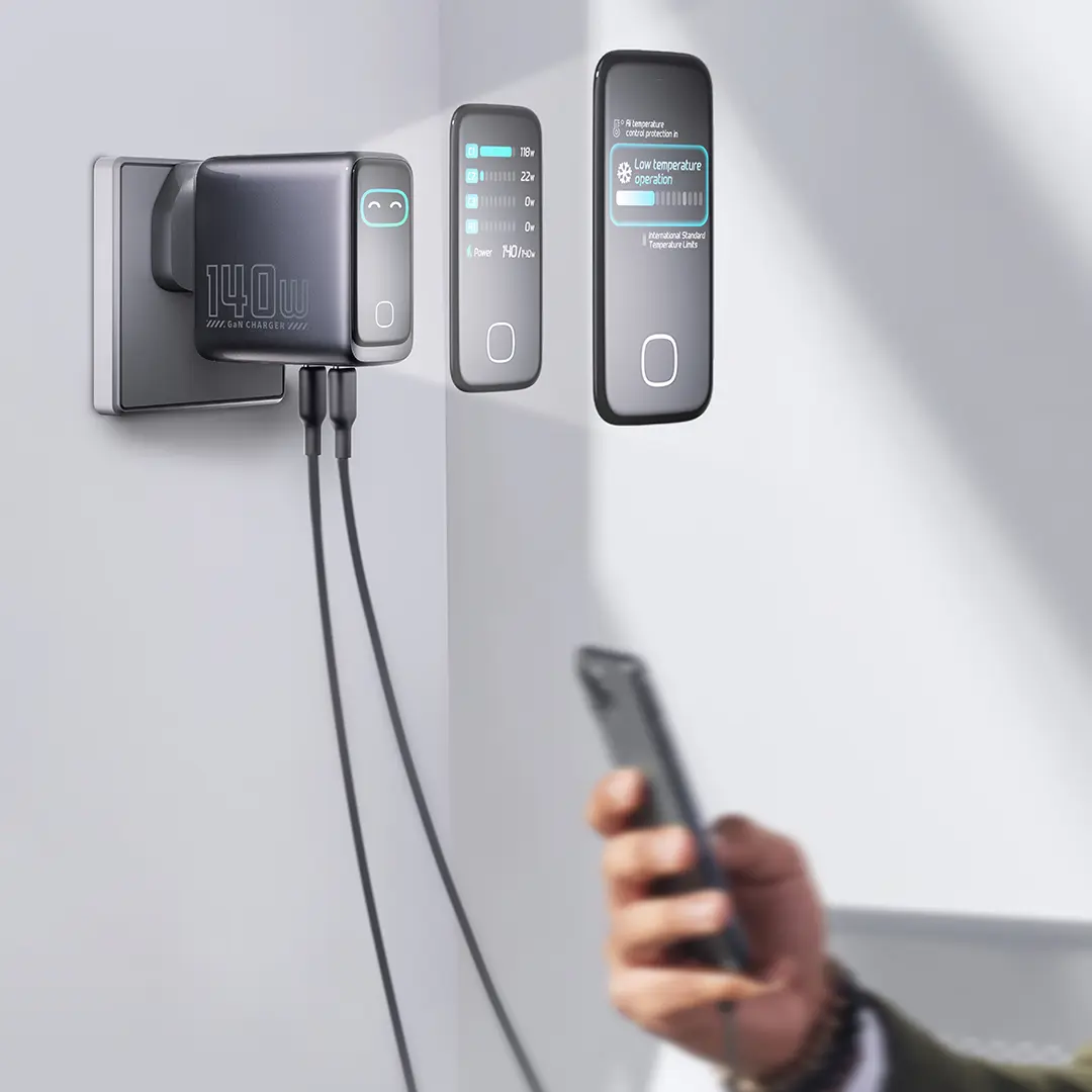 POWEROLOGY VOLTFLOW GAN WALL CHARGER PWGAN140WBK - Image 5