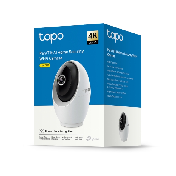 TP LINK 4K UKTRA HD PAN TILT AI HOME SECURITY WIFI CAMERA TAPO C260 - Image 12
