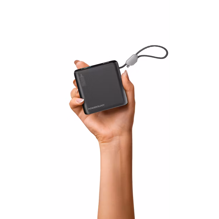 POWEROLOGY 15000MAH MINI POWERBANK GRAY PPBCHA60GY - Image 3