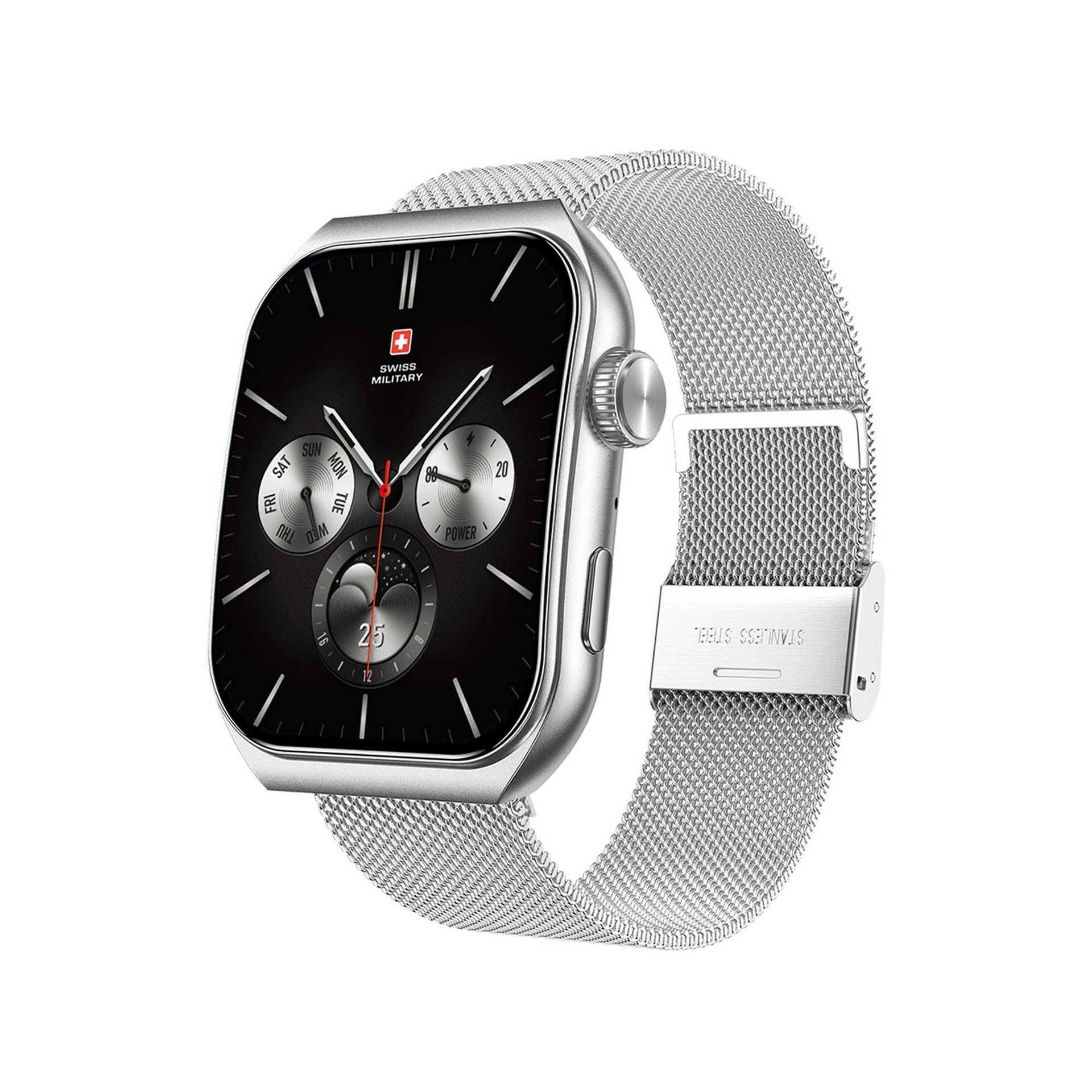 SWISS MILITARY ALPS 3 SMART WATCH SILVER - Image 2