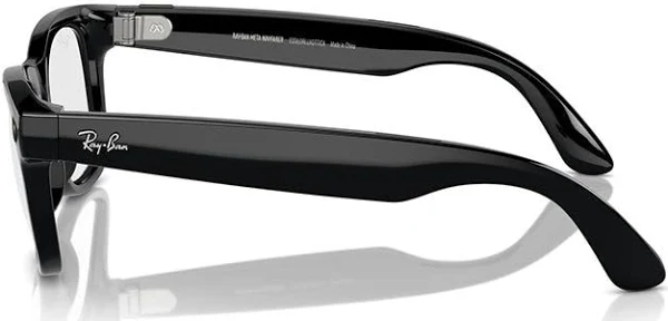 RAYBAN META WAYFARER SUNGLASSES F SHINY BLACK L G15 CLEAR RW4006 - Image 4