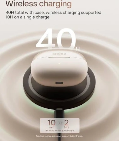 AFTER SHOKZ OPEN DOTS ONE TRUE WIRELESS EARBUDS GREY E310-ST-GY - Image 3