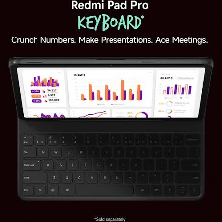 REDMI PAD PRO 8+256GB GRAPHITE GREY WITH KEYBOARD - Image 12