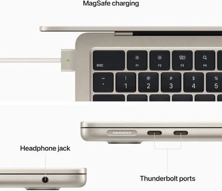APPLE MACBOOK AIR 13 INCH M2 CHIP 8 CORE CPU 8 CORE GPU 16GB 256GB STARLIGHT ARABIC MC7W4 - Image 10
