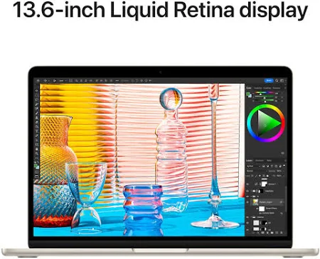 APPLE MACBOOK AIR 13 INCH M2 CHIP 8 CORE CPU 8 CORE GPU 16GB 256GB STARLIGHT ARABIC MC7W4 - Image 6
