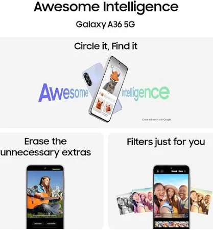 SAMSUNG GALAXY A36 5G 8+256GB AWESOME LAVENDER SM-A366B/DS - Image 4