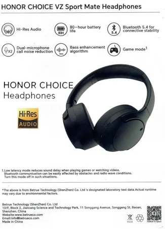 HONOR CHOICE HEADPHONE PRO ACTIVE NOISE CANCELLING BLACK-5504ABGU - Image 10