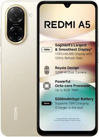 MI REDMI A5 3GB RAM 64GB ROM SANDY GOLD - Image 2